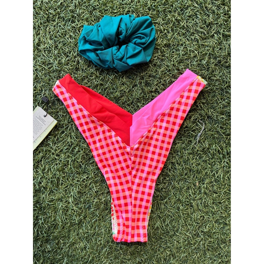 ONEONE Swimwear Floral Bikini Bottoms Cheeky V Cut Colorful XS - Picture 2 of 4